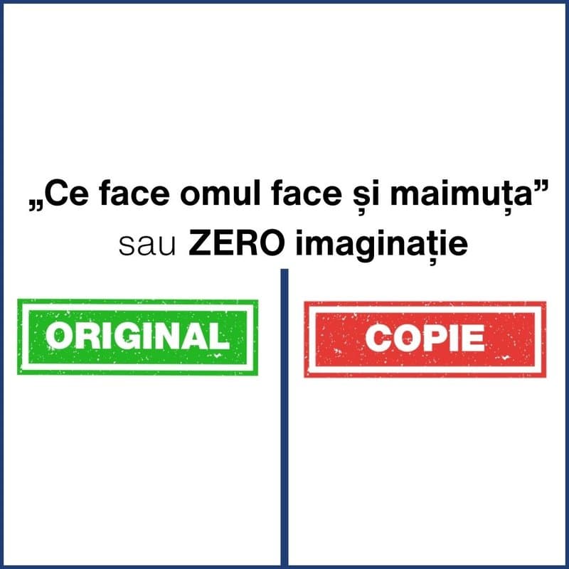 „Ce face omul, face și maimuța” sau zero imaginație
